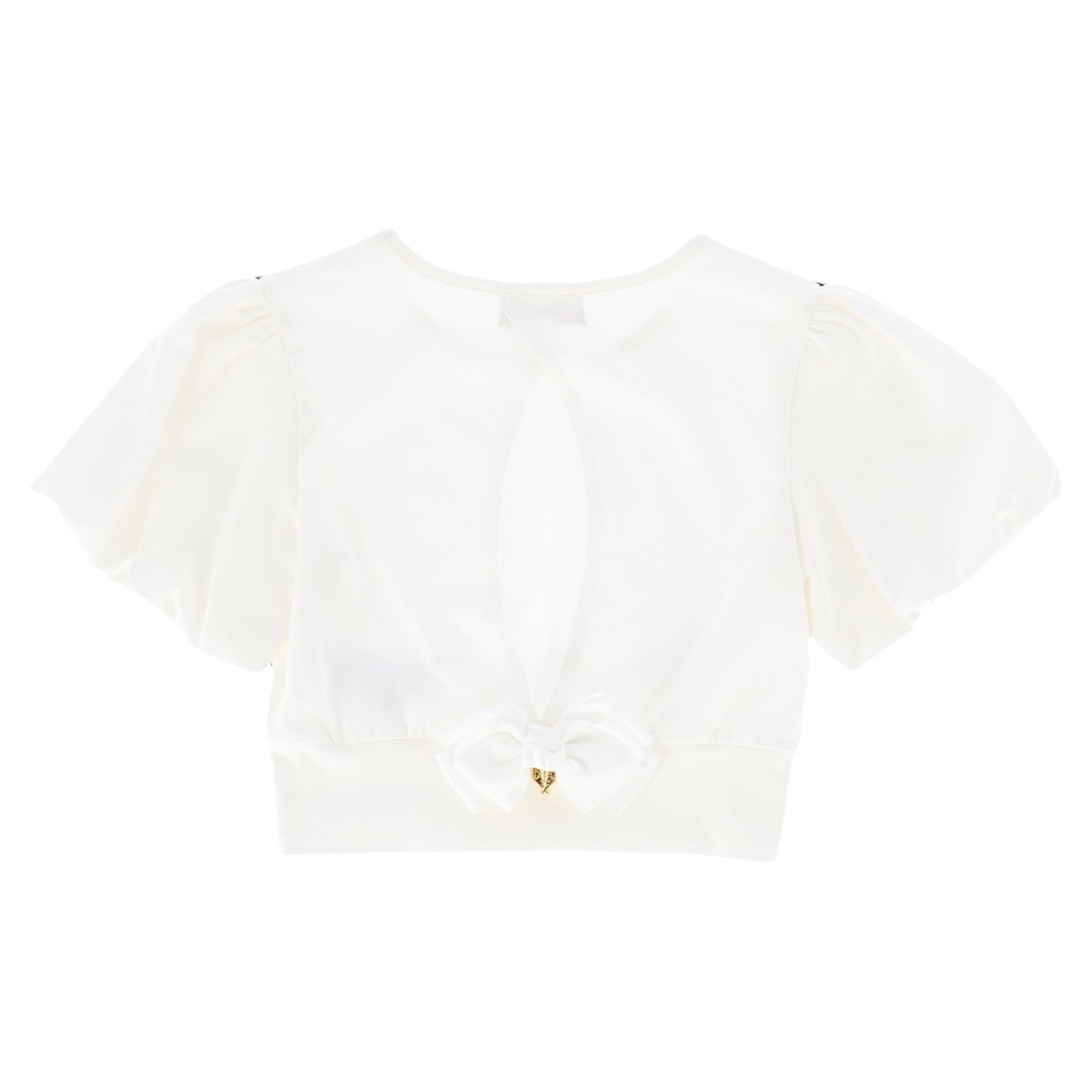 MARINA OPEN BACK PUFF SLEEVE TOP - SHORT SLEEVE TOPS