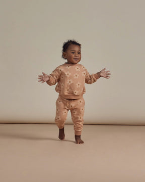 MELON DAISY SWEATSHIRT AND SWEATPANTS SET - RYLEE + CRU