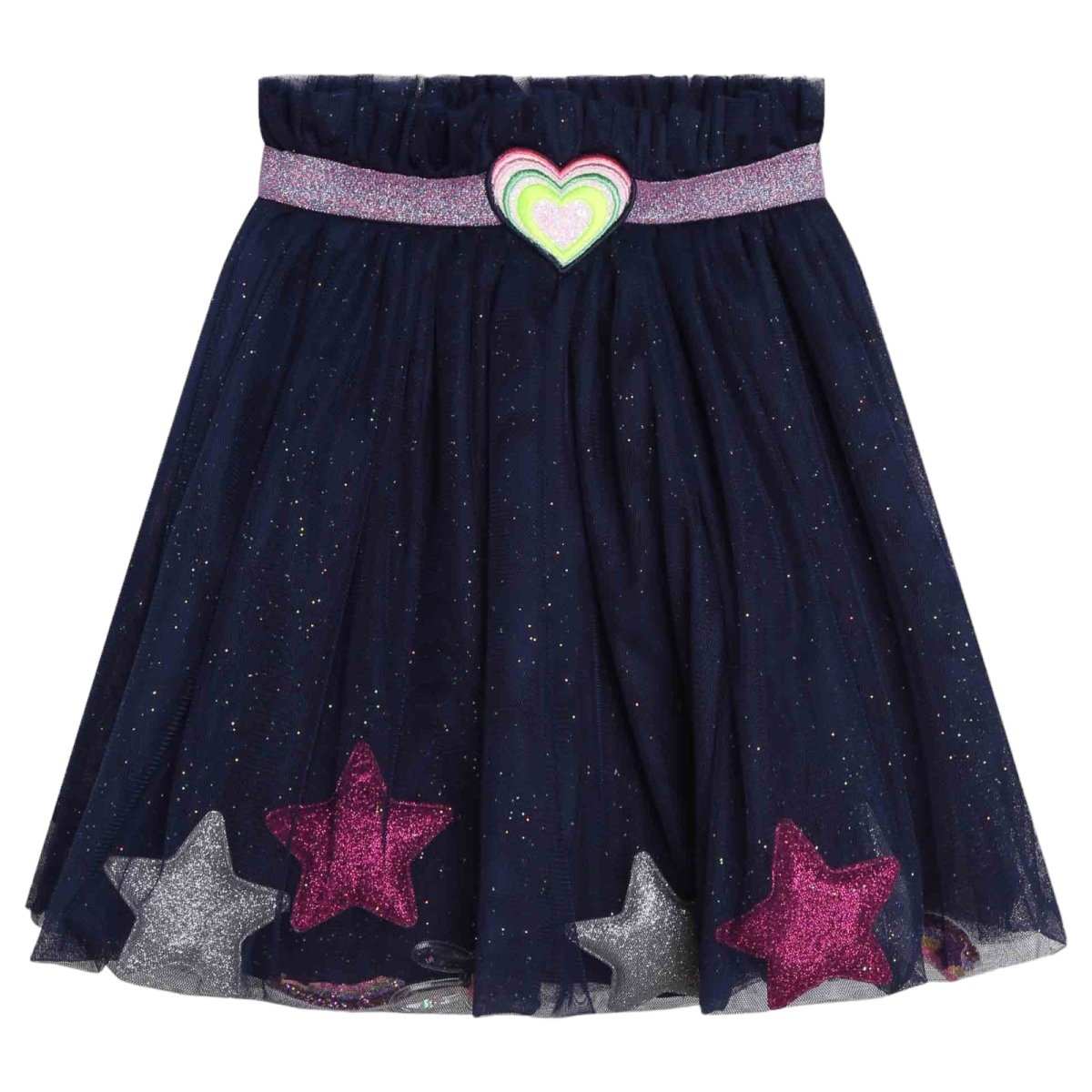 MESH SKIRT W/ MOVING CONFETTI STARS DETAILS - BILLIEBLUSH