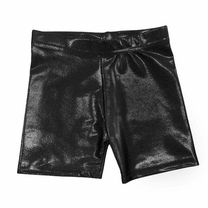 METALLIC BIKER SHORTS - SHORTS