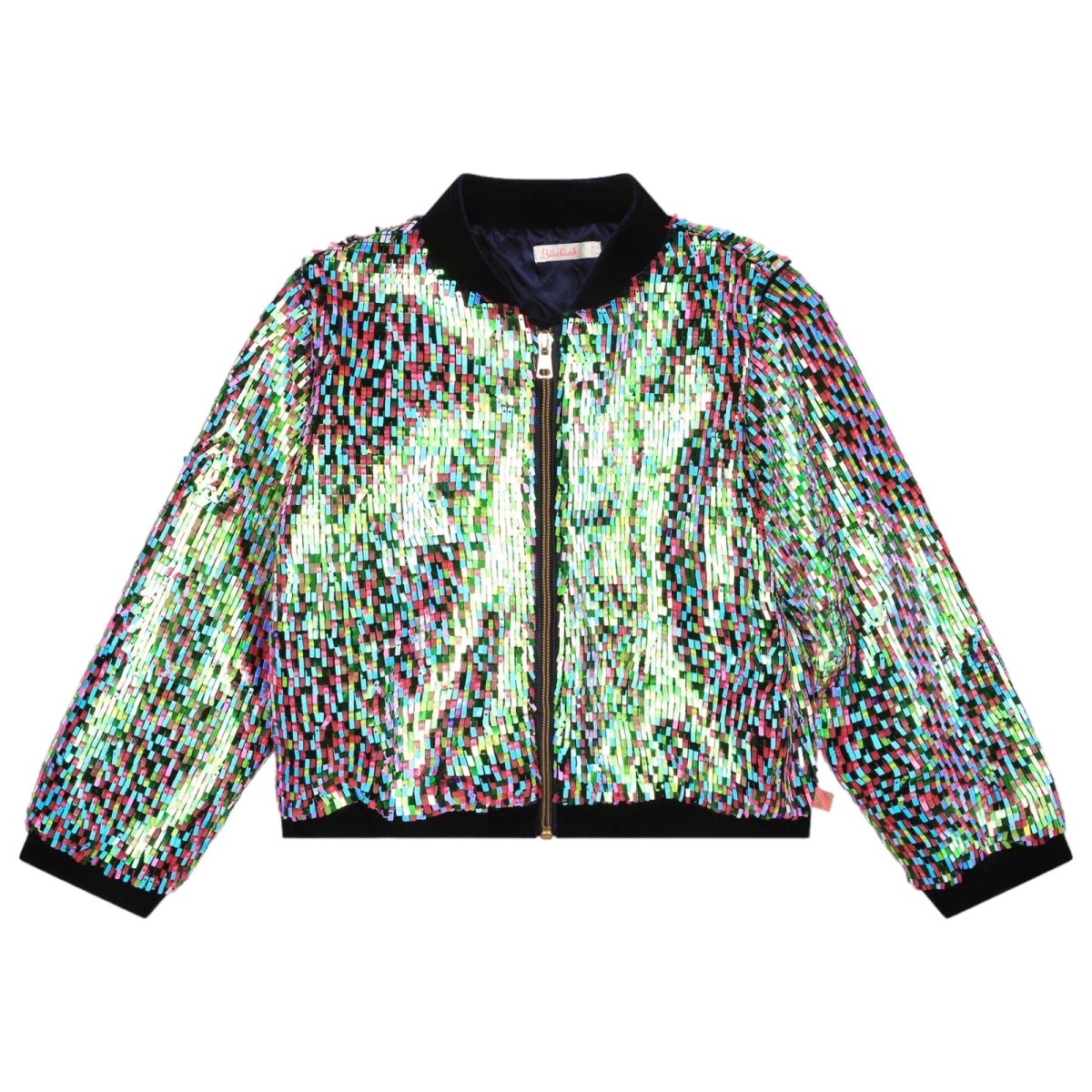 METALLIC SEQUIN VELVET JACKET - BILLIEBLUSH