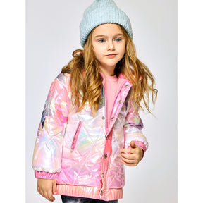 METALLIC STAR PUFFER COAT (PREORDER) - SARA SARA