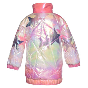 METALLIC STAR PUFFER COAT (PREORDER) - SARA SARA