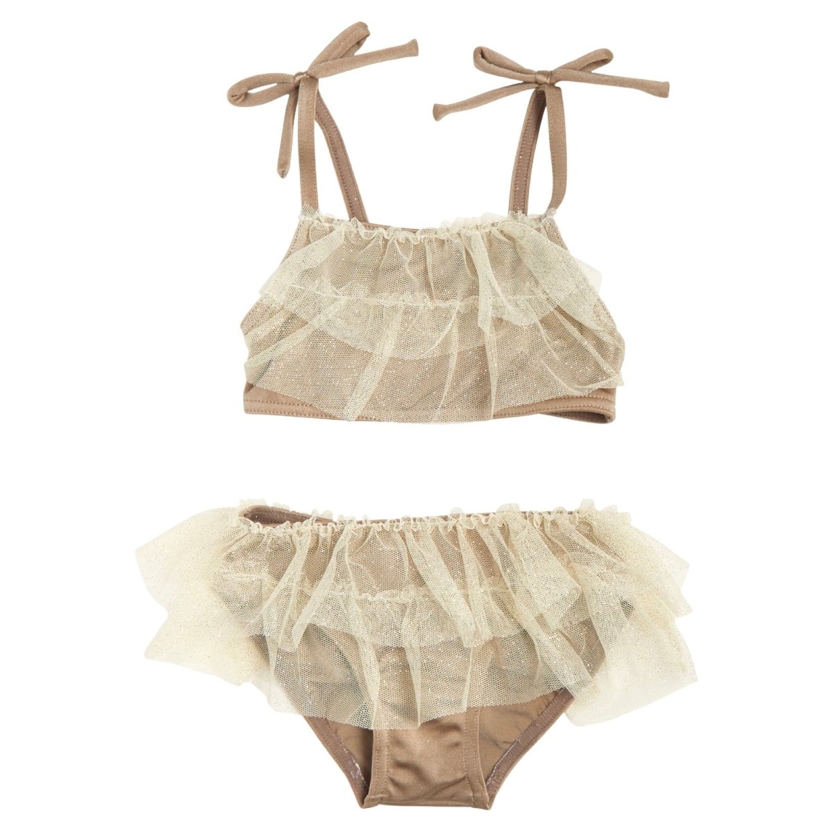 METALLIC TULLE TWO PIECE BIKINI - SUNCRACY