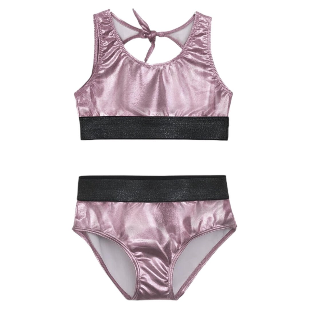 METALLIC TWO PIECE SPORTY BIKINI (PREORDER) - ANDORINE