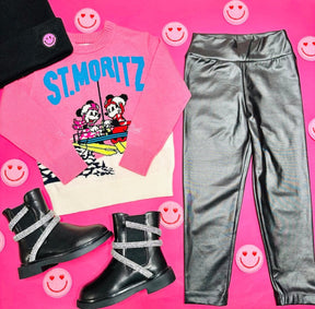 MINNIE & MICKEY ST MORITZ SKI CLUB KNITTED SWEATER - MC2 SAINT BARTH KIDS