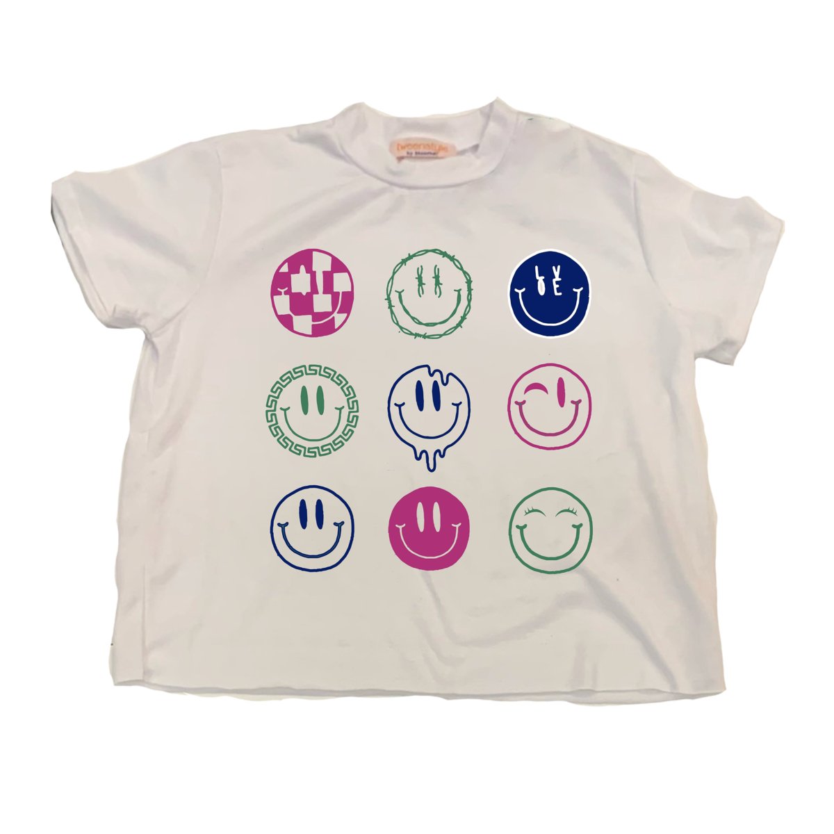 MULTI SMILEY FACE TSHIRT (PREORDER) - SPARKLE BY STOOPHER
