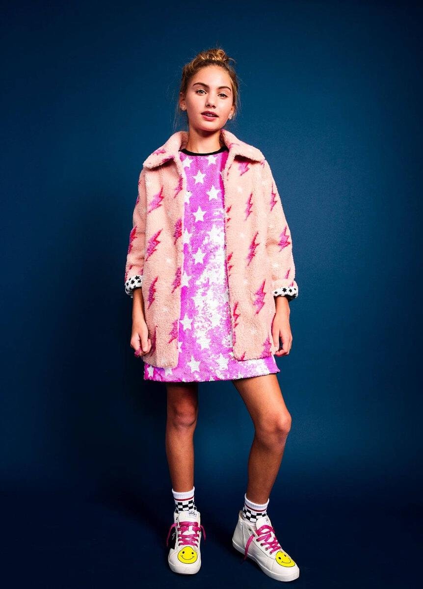 NEON FLIP SEQUIN STARS DRESS (PREORDER) - LOLA AND THE BOYS
