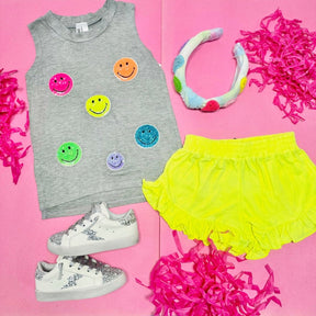 NEON RUFFLE SHORTS - SHORTS