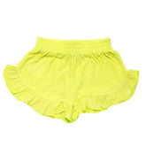NEON RUFFLE SHORTS - SHORTS
