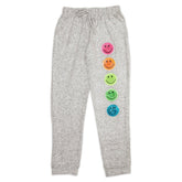 NEON SEQUIN SMILEY FACE HACCHI SWEATPANTS - MALIBU SUGAR