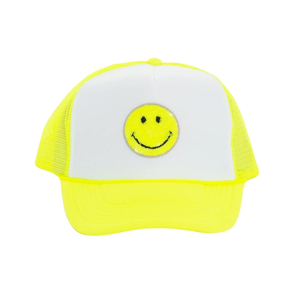 NEON SMILEY FACE HAT - MALIBU SUGAR