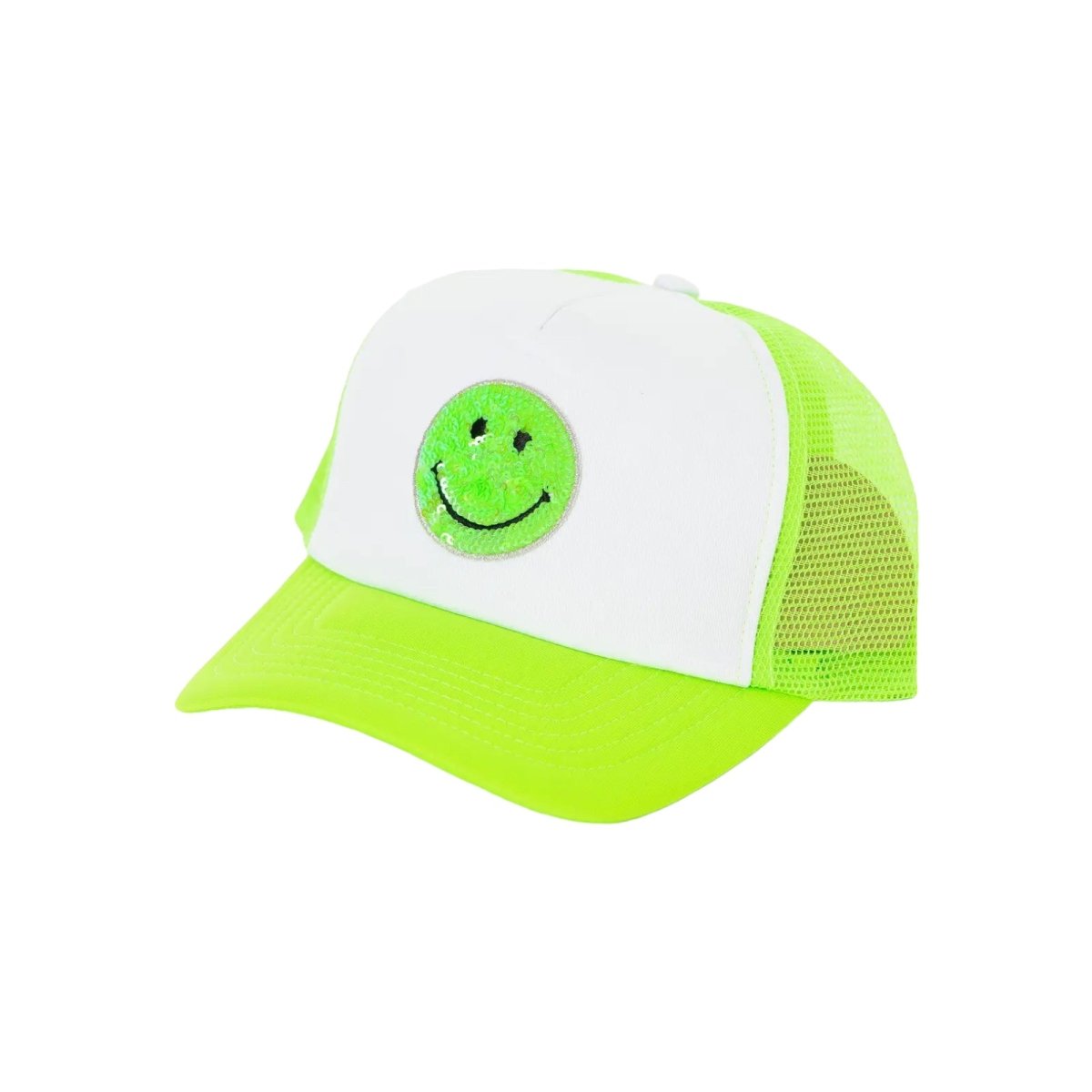 NEON SMILEY FACE HAT - MALIBU SUGAR