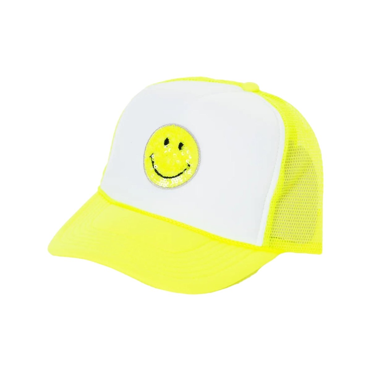 NEON SMILEY FACE HAT - MALIBU SUGAR