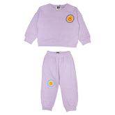 NEON SMILEY FACE SWEATSHIRT AND SWEATPANTS WAFFLE SET - PETITE HAILEY