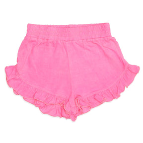 NEON SOLID RUFFLE SHORTS - FLOWERS BY ZOE