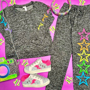 NEON STARS HACCHI SWEATSHIRT - MALIBU SUGAR