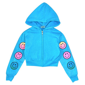 OMBRÉ SMILEY FACE ZIP UP HOODIE - FIREHOUSE
