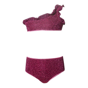 ONE SHOULDER TWO PIECE VOILA BIKINI - TWO PIECE BIKINI