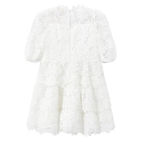 OTILLIE LACE APPLIQUE DRESS - DRESSES