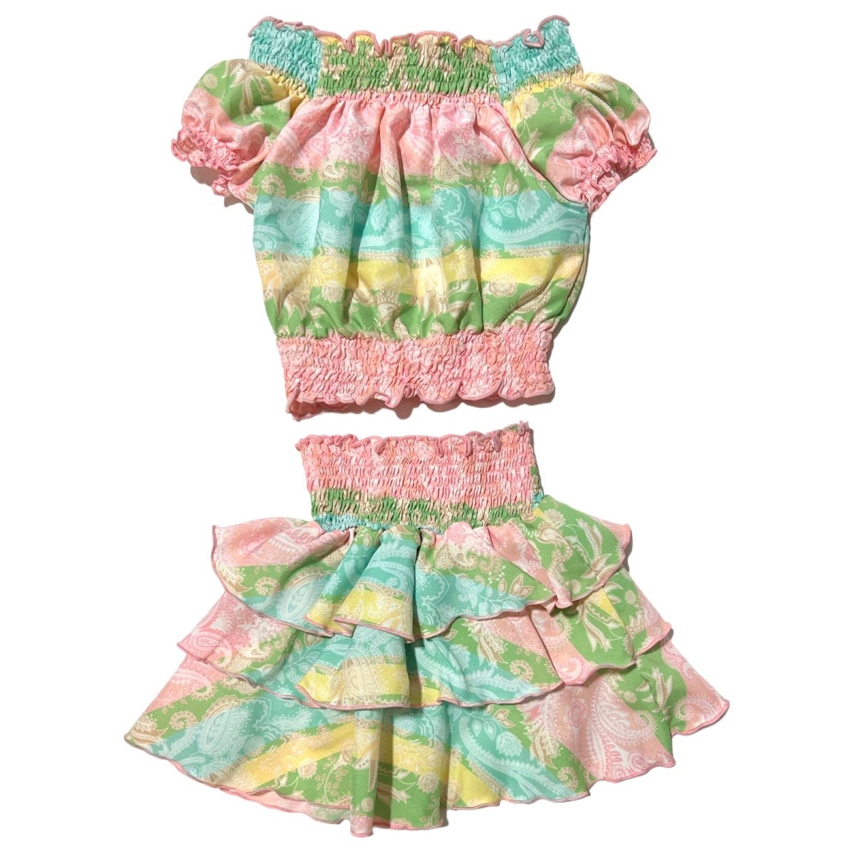 PAISLEY TOP AND RUFFLE SKIRT SET - DALAI KIDS