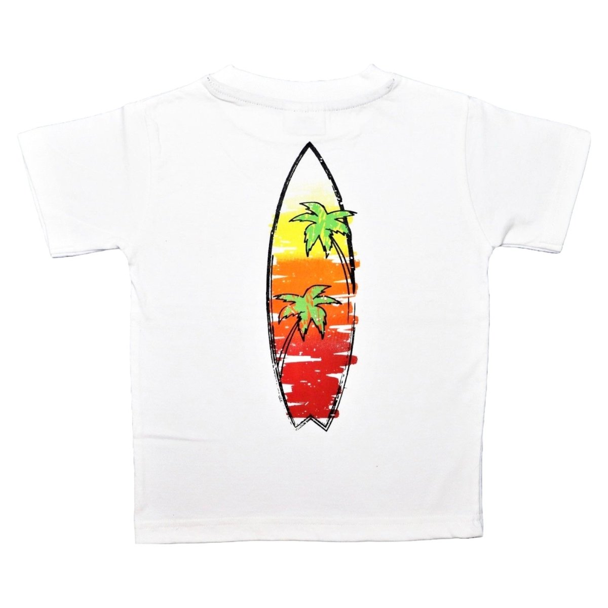 PALM TREES SURFBOARD TSHIRT - SHORT SLEEVE TOPS