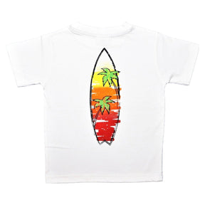 PALM TREES SURFBOARD TSHIRT - SHORT SLEEVE TOPS