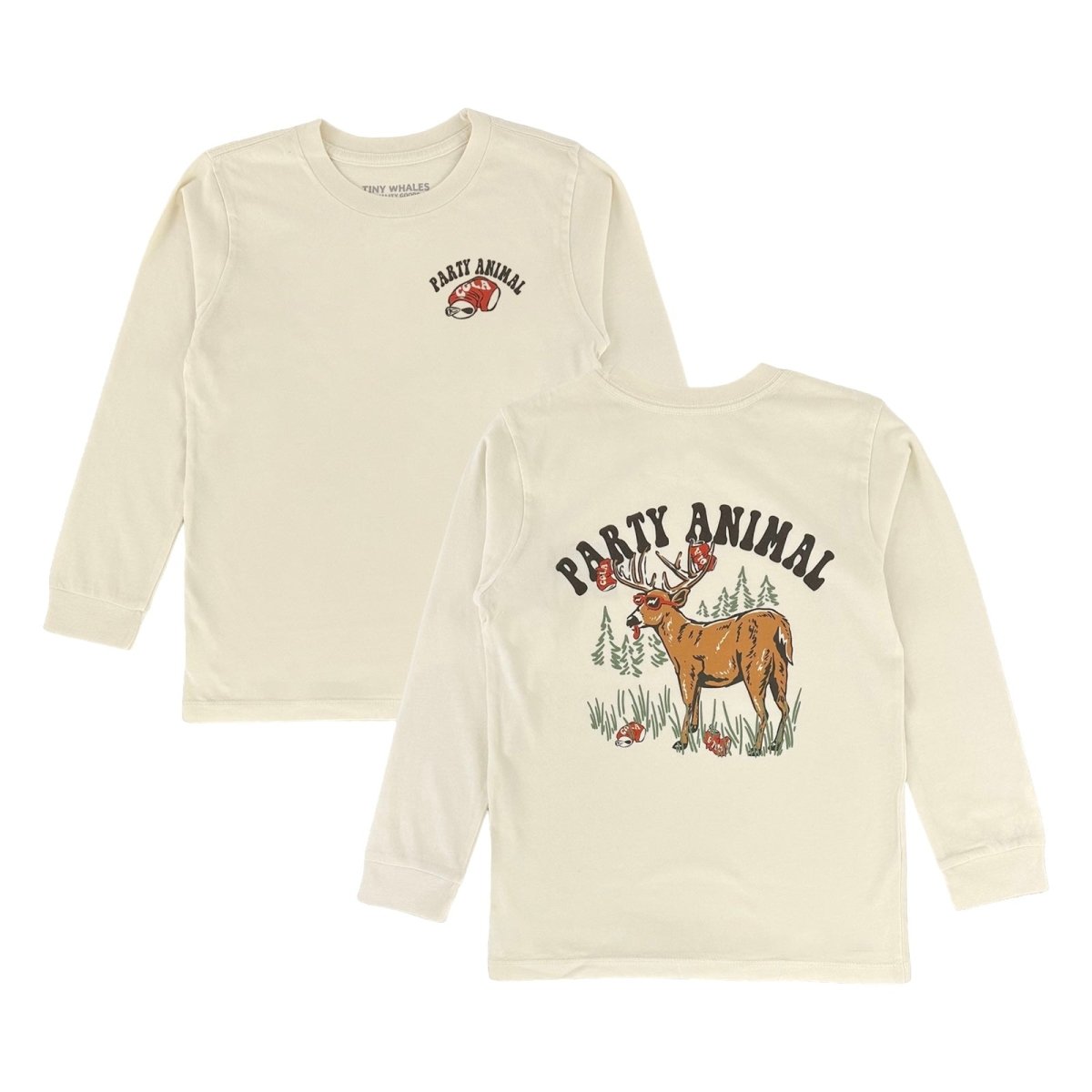 PARTY ANIMAL LONG SLEEVE TSHIRT - TINY WHALES