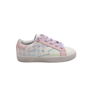 PASTEL CHECKERED LIGHTNING BOLT SNEAKERS - SNEAKERS