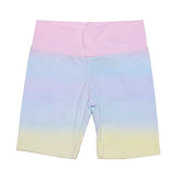 PASTEL OMBRÉ BIKER SHORTS - SHORTS