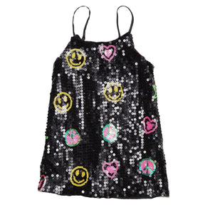 PEACE & LOVE SEQUIN TANK DRESS - LOLA AND THE BOYS