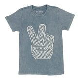 PEACE OUT CHECKERED BOLT TSHIRT - SHORT SLEEVE TOPS