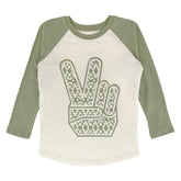PEACE OUT LONG SLEEVE TSHIRT - TINY WHALES