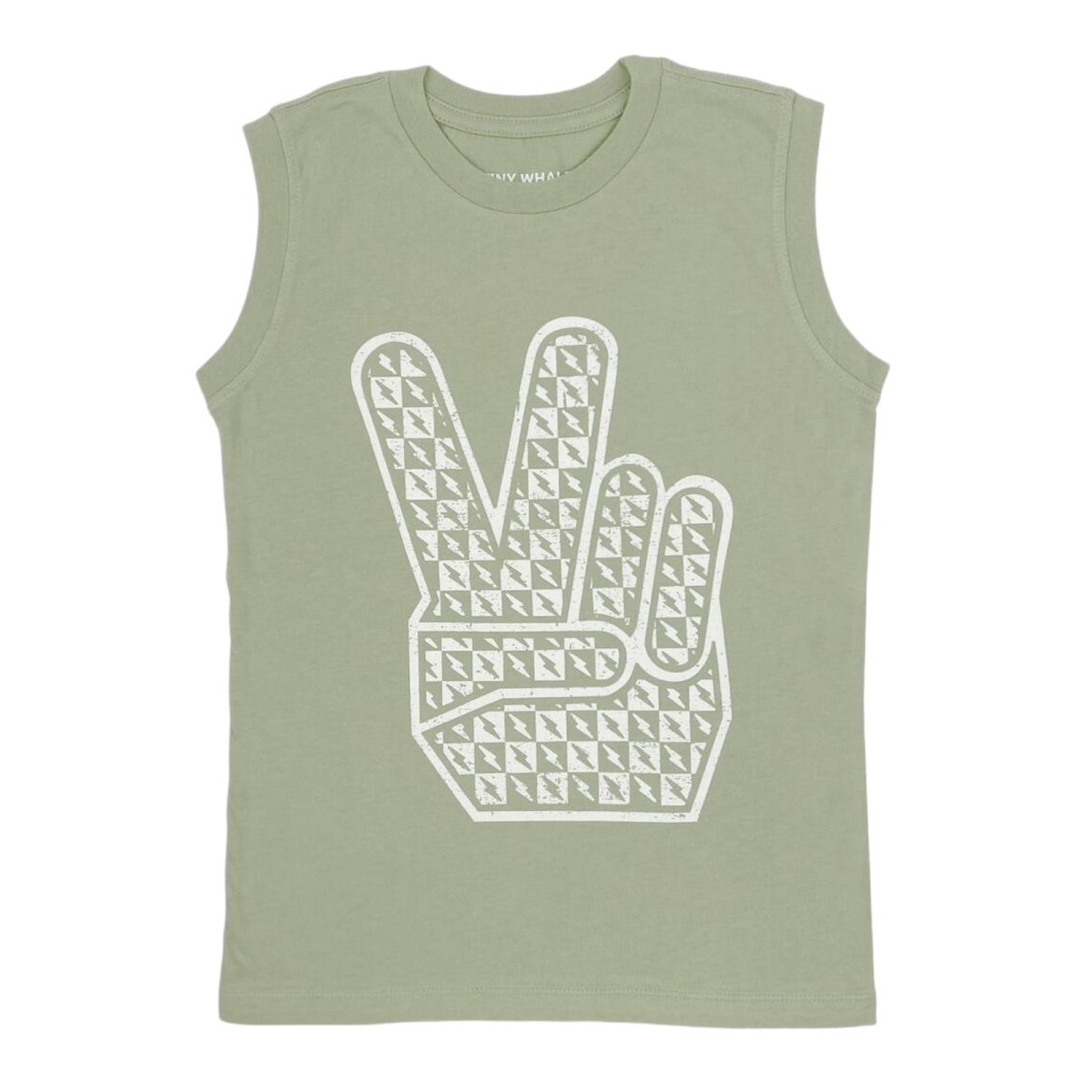 PEACE OUT MUSCLE TANK TOP - TANK TOPS