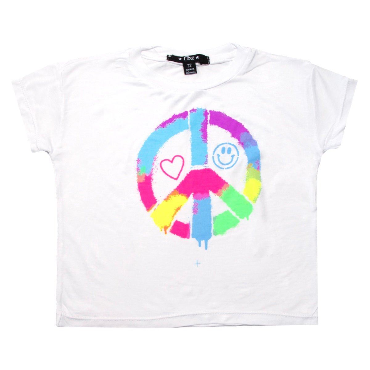 PEACE SIGN GRAFFITI TSHIRT - SHORT SLEEVE TOPS