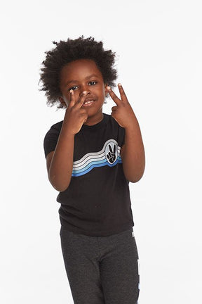 PEACE SIGN STRIPE TSHIRT (PREORDER) - CHASER KIDS