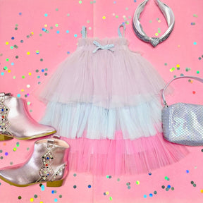 PENELOPE TULLE LAYERED DRESS - DRESSES