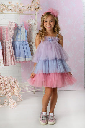 PENELOPE TULLE LAYERED DRESS - DRESSES