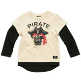 PIRATE PUG LONG SLEEVE TSHIRT - LONG SLEEVE TOPS