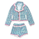 PLAID SHIMMERY COCO 3 PIECE SUIT SET - LOLA AND THE BOYS