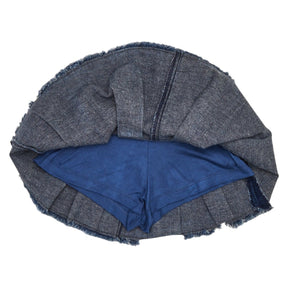 PLEATED DENIM SKIRT W/ SHORTS - FLOWERS BY ZOE