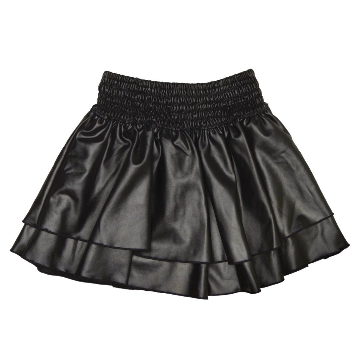 PLEATHER RUFFLE SKIRT - FLOWERS BY ZOE