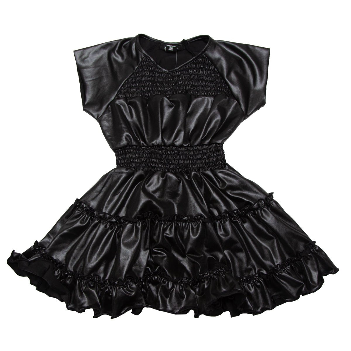 PLEATHER SMOCKED DRESS - DRESSES