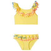 POM POM RUFFLE TWO PIECE BIKINI - TWO PIECE BIKINI