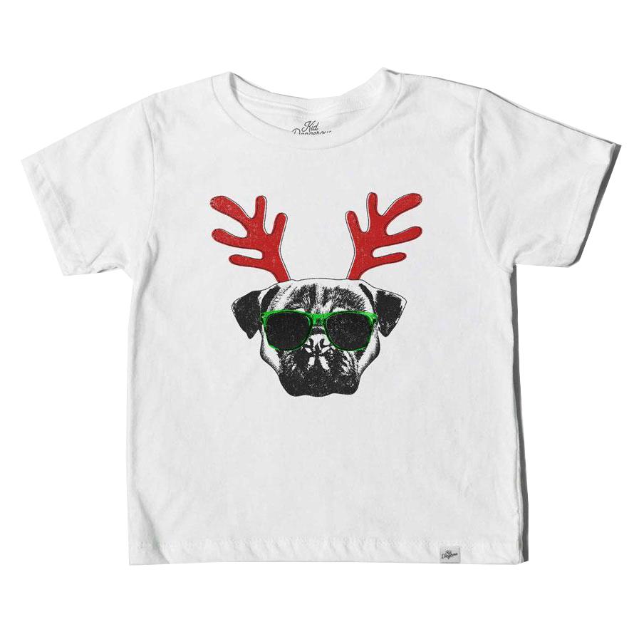 PUG CHRISTMAS TSHIRT - SHORT SLEEVE TOPS