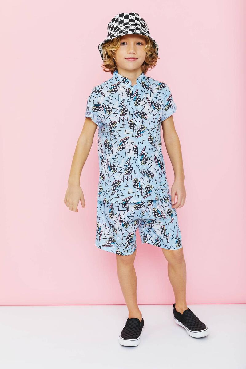 RACER LIGHTNING BUTTON DOWN AND SHORTS SET (PREORDER) - SET