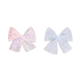 RAINBOW BOW TULLE 2 PACK CLIPS - HUXBABY