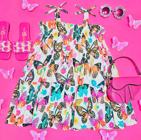 RAINBOW BUTTERFLIES DRESS - LUCKY JADE