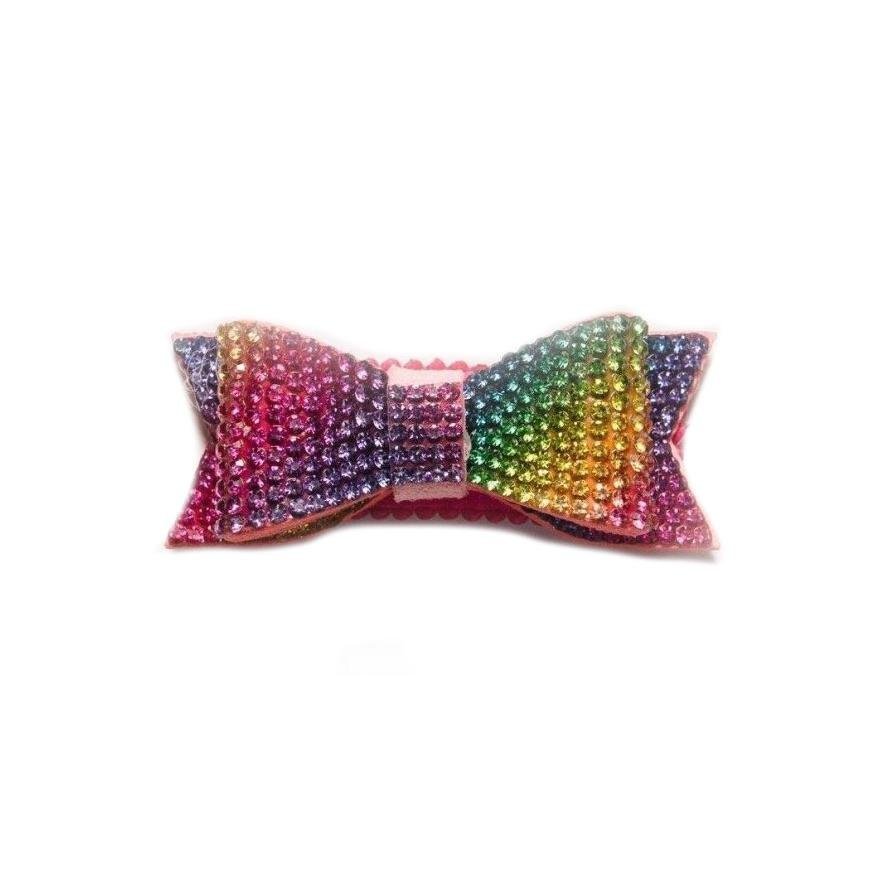 RAINBOW CRYSTAL BOW CLIP - BARI LYNN