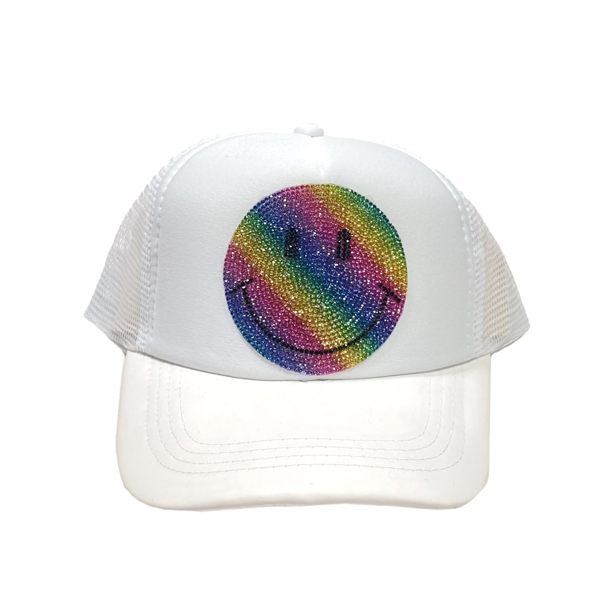 RAINBOW CRYSTAL HAPPY FACE HAT CHANGES COLOR IN SUN - HATS